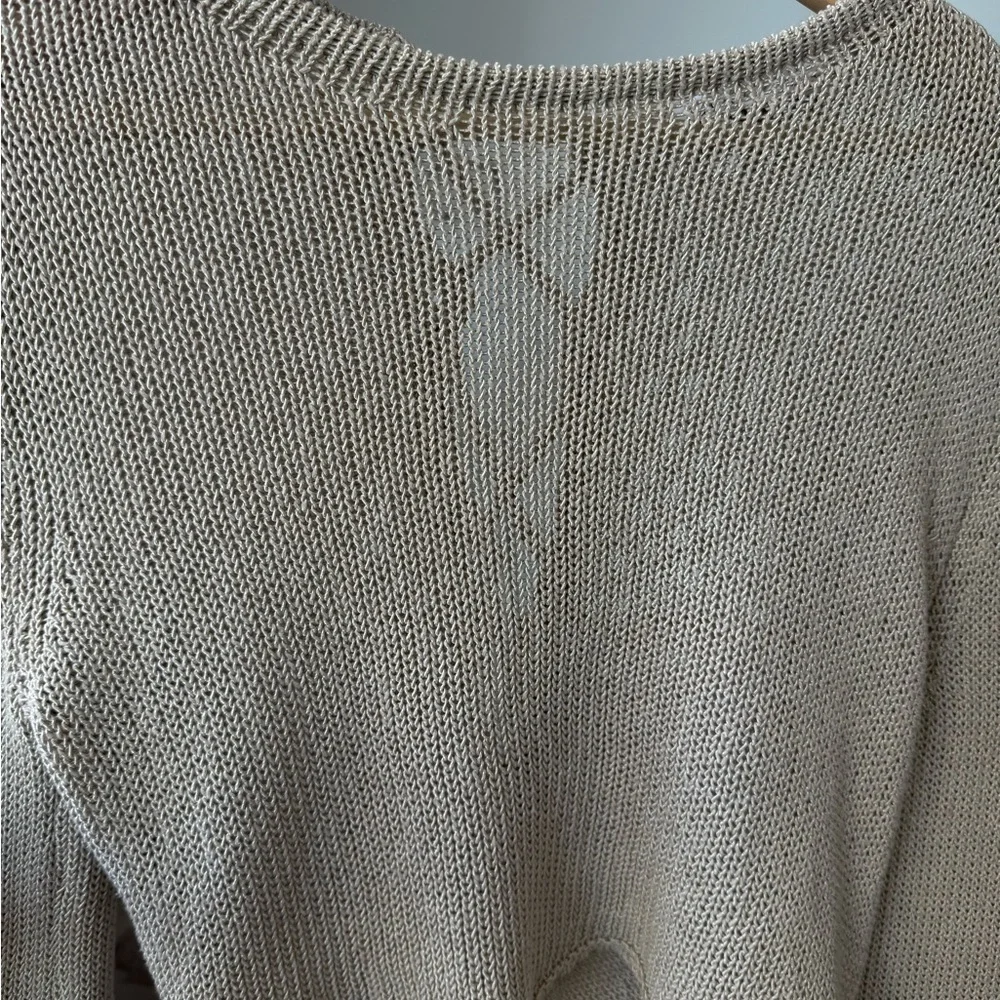Lace-Up Knit Top, Tan/Sand, Zara, M